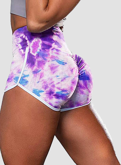 Print Breathable Contrast Color Shorts