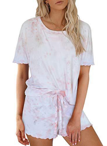 Summer Casual Tie Dyed T Shirt and Short Set