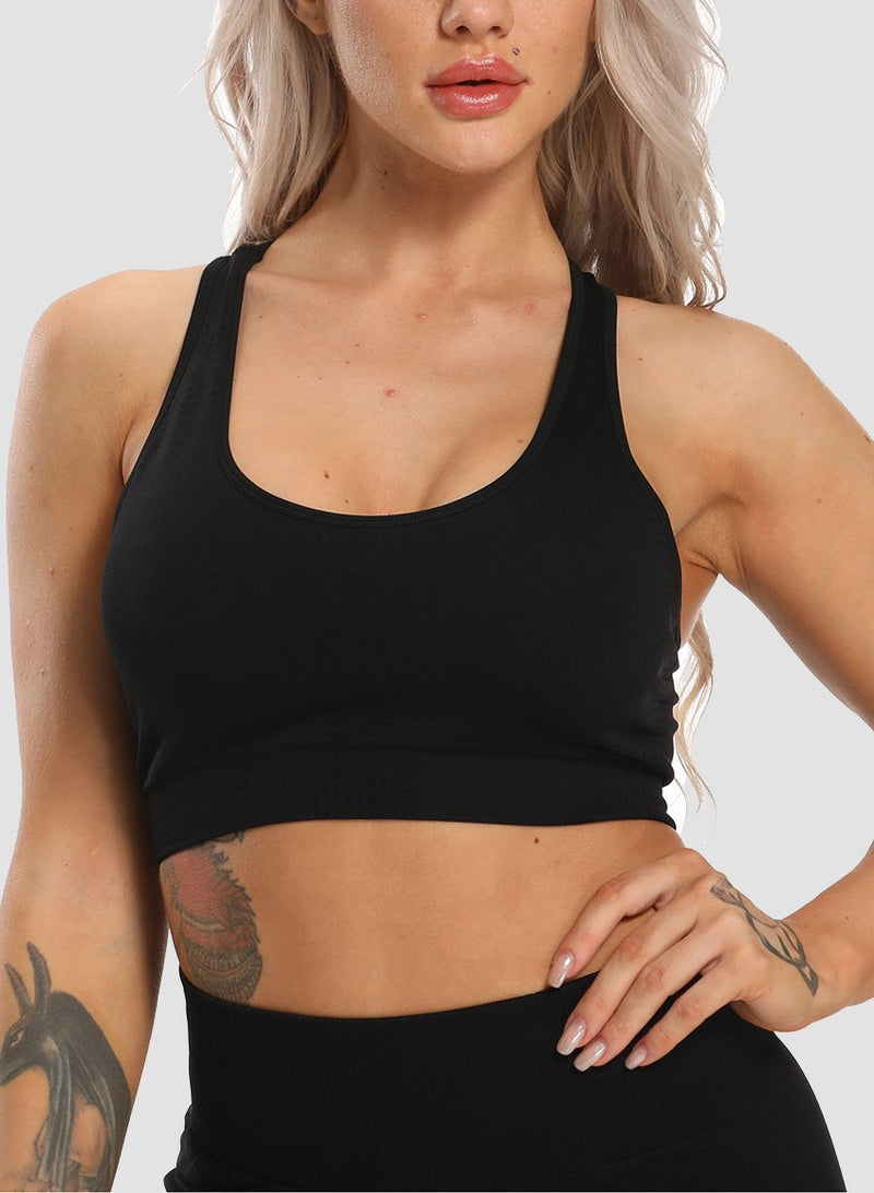 Basic Style Gym Seamless Exercise Tops