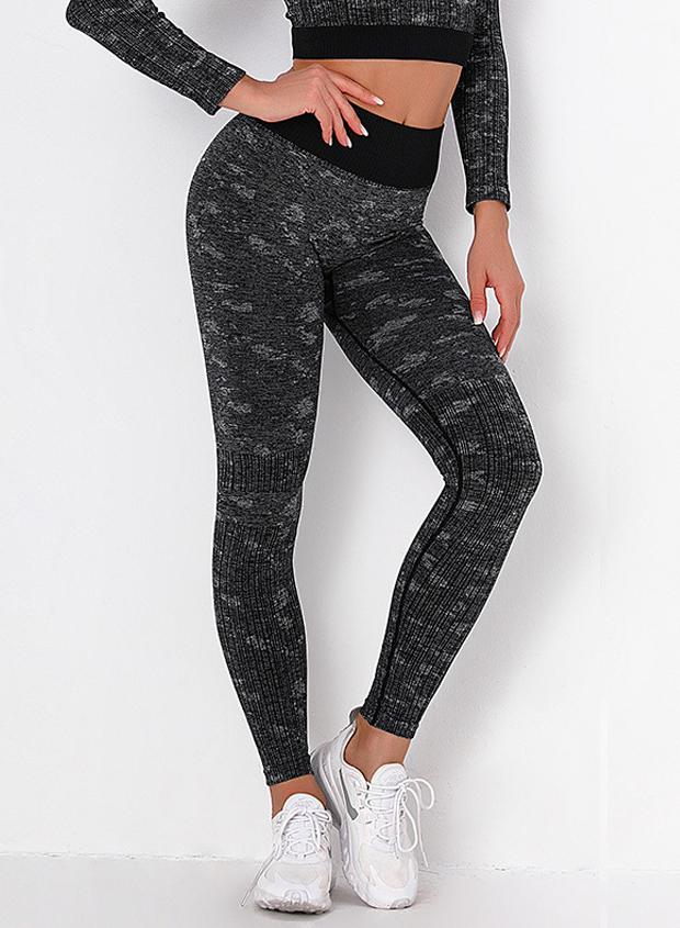 High Waist Camouflage Women Running Sport Legging-JustFittoo