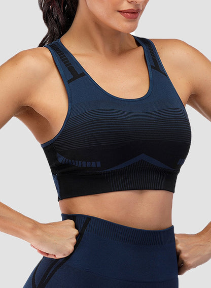 Gradient Change Women Sports Bras Seamless Tops