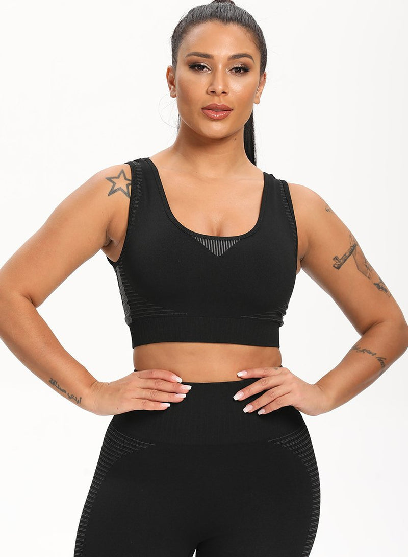 Solid Push-up Women Running Sports Bra