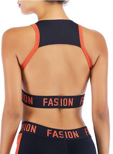 Women Fitness Zipper Sport Backless Bra