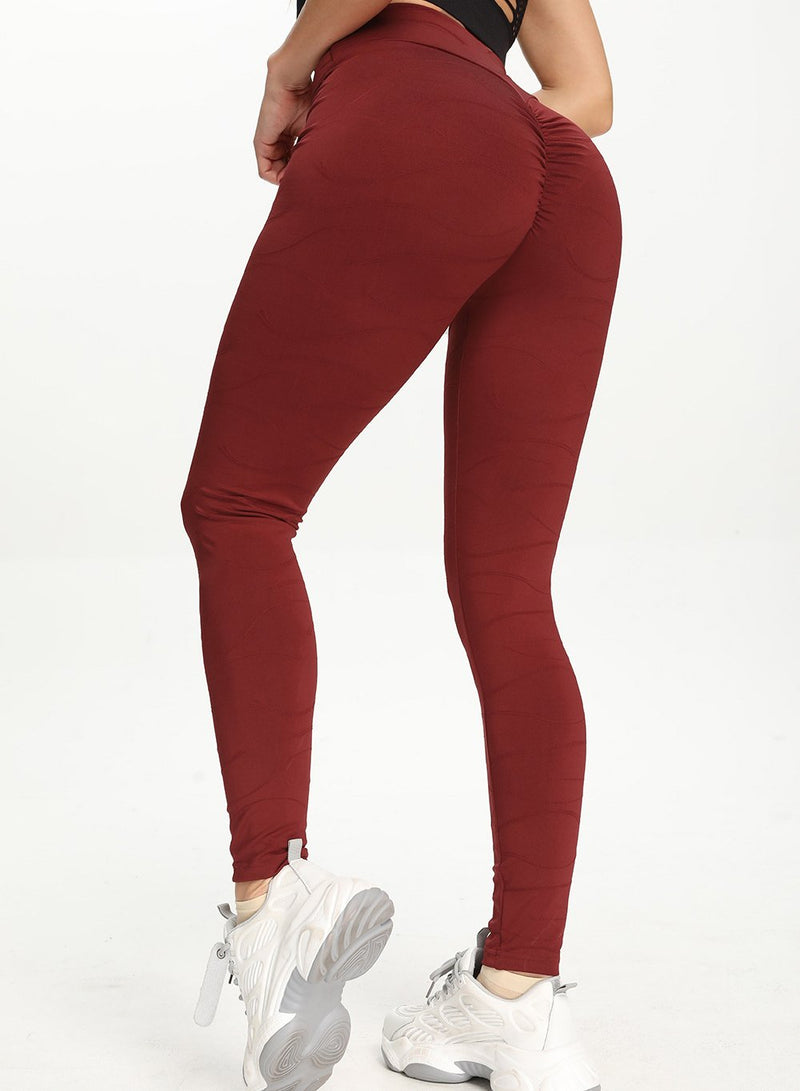 High Waist Squat Proof Ruched Women Gym Sport Legging-JustFittoo