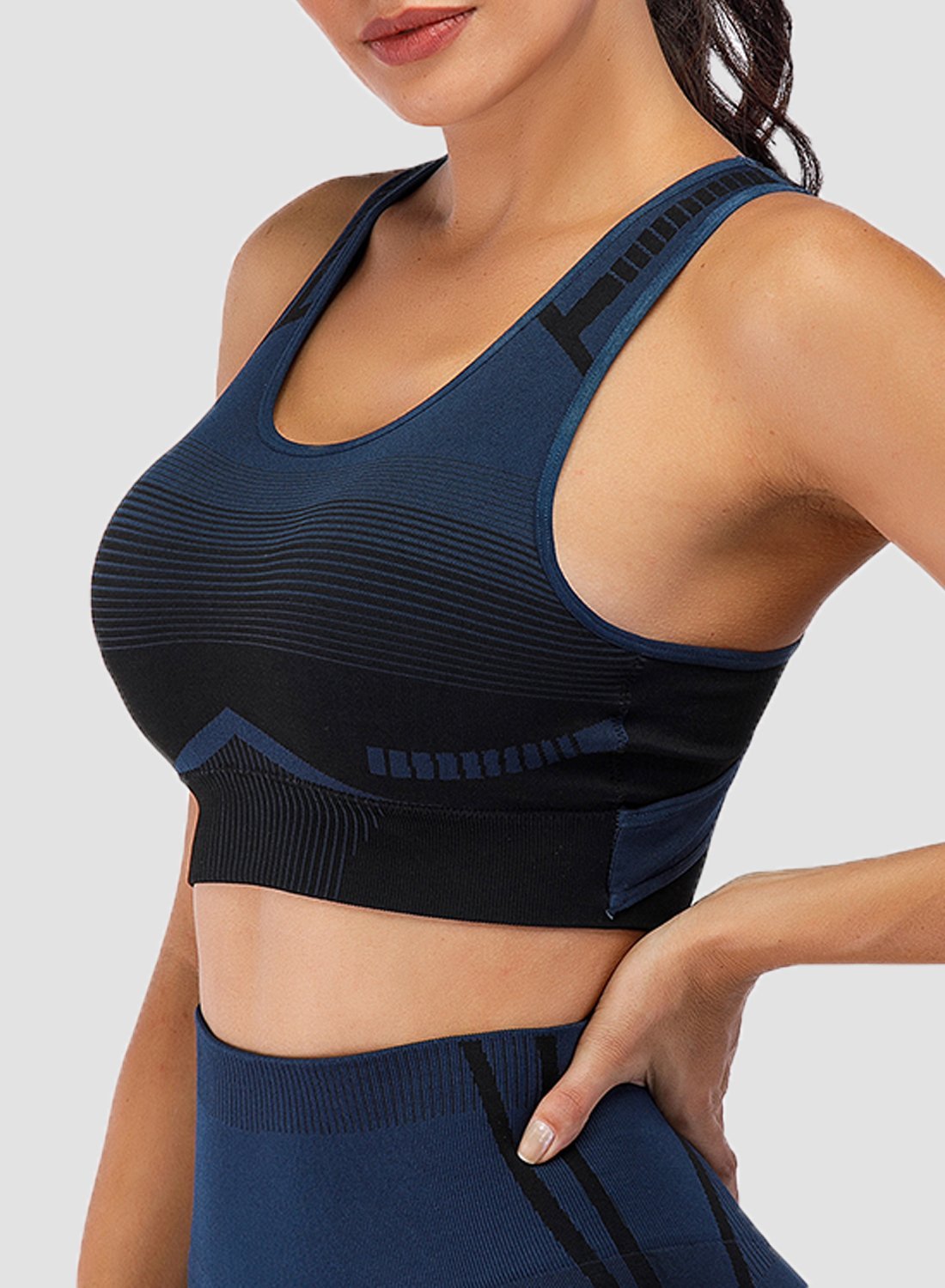 Gradient Change Women Sports Bras Seamless Tops