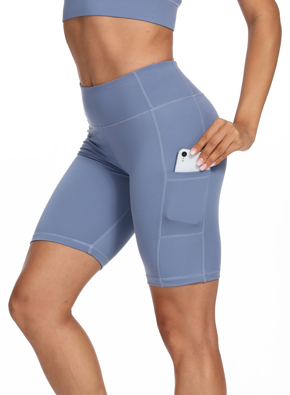 Women Solid Seamless Sports Shorts
