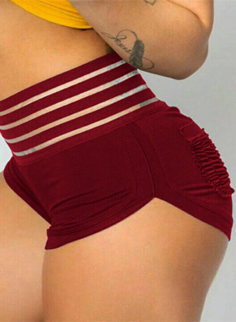 Ruched Butt Lifting Special Elastic Waistband Shorts