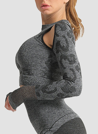 Breathable Camo Bare Shoulder Top