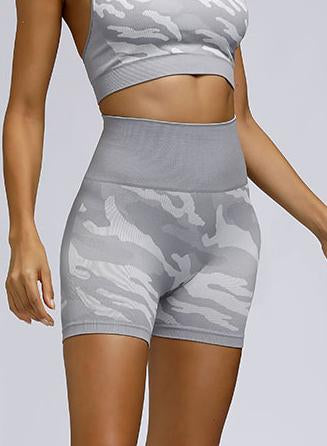 Squat Proof Camouflage Seamless Women Sport Short