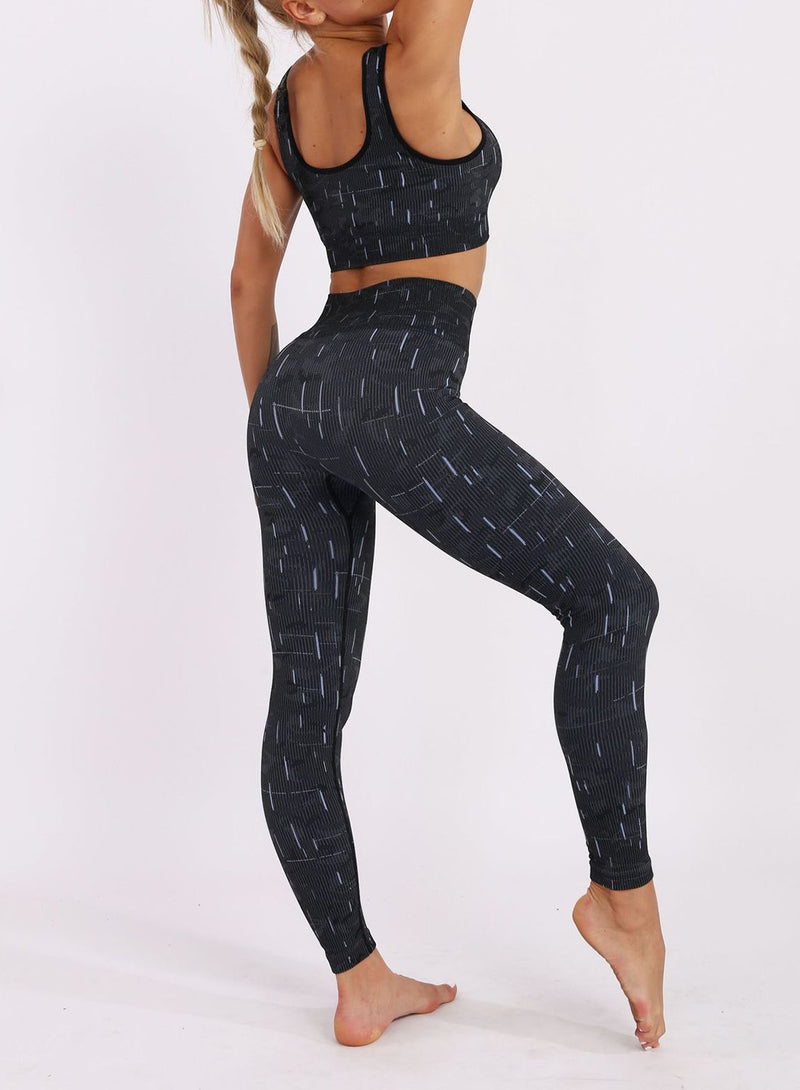 Luminous Night Glow Women Two Piece Sports Bra and Legging