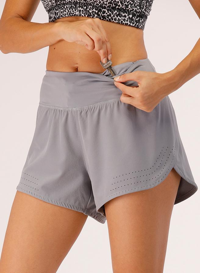 Breathable Solid Color Women Summer Sport Short