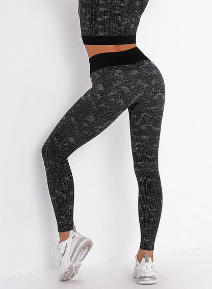 High Waist Camouflage Women Running Sport Legging-JustFittoo