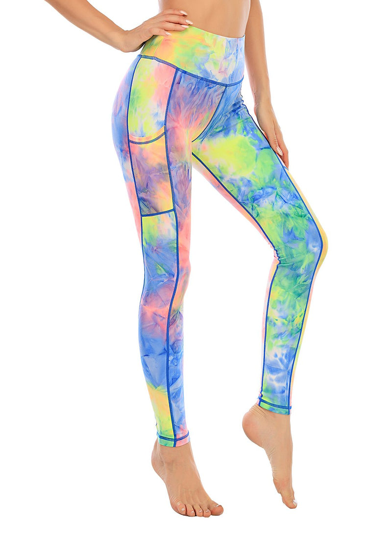 Tie Dyed Women Yoga Sport Leggings