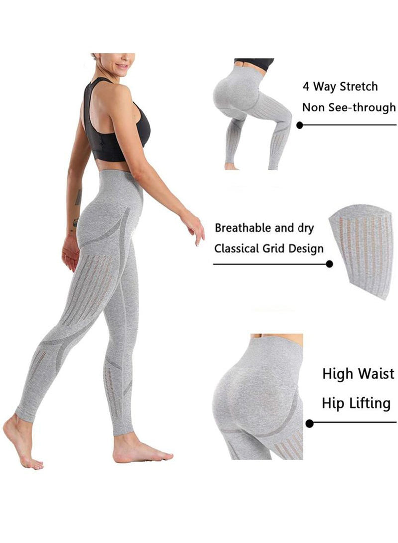 Women's Ultra Soft Seamless Hollow Yoga Pants High Waisted Leggings-JustFittoo