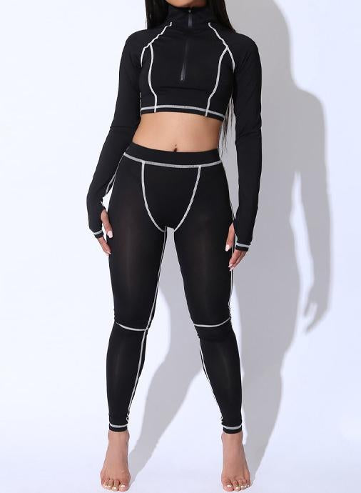 Long Sleeve Tight Sports Top and Legging
