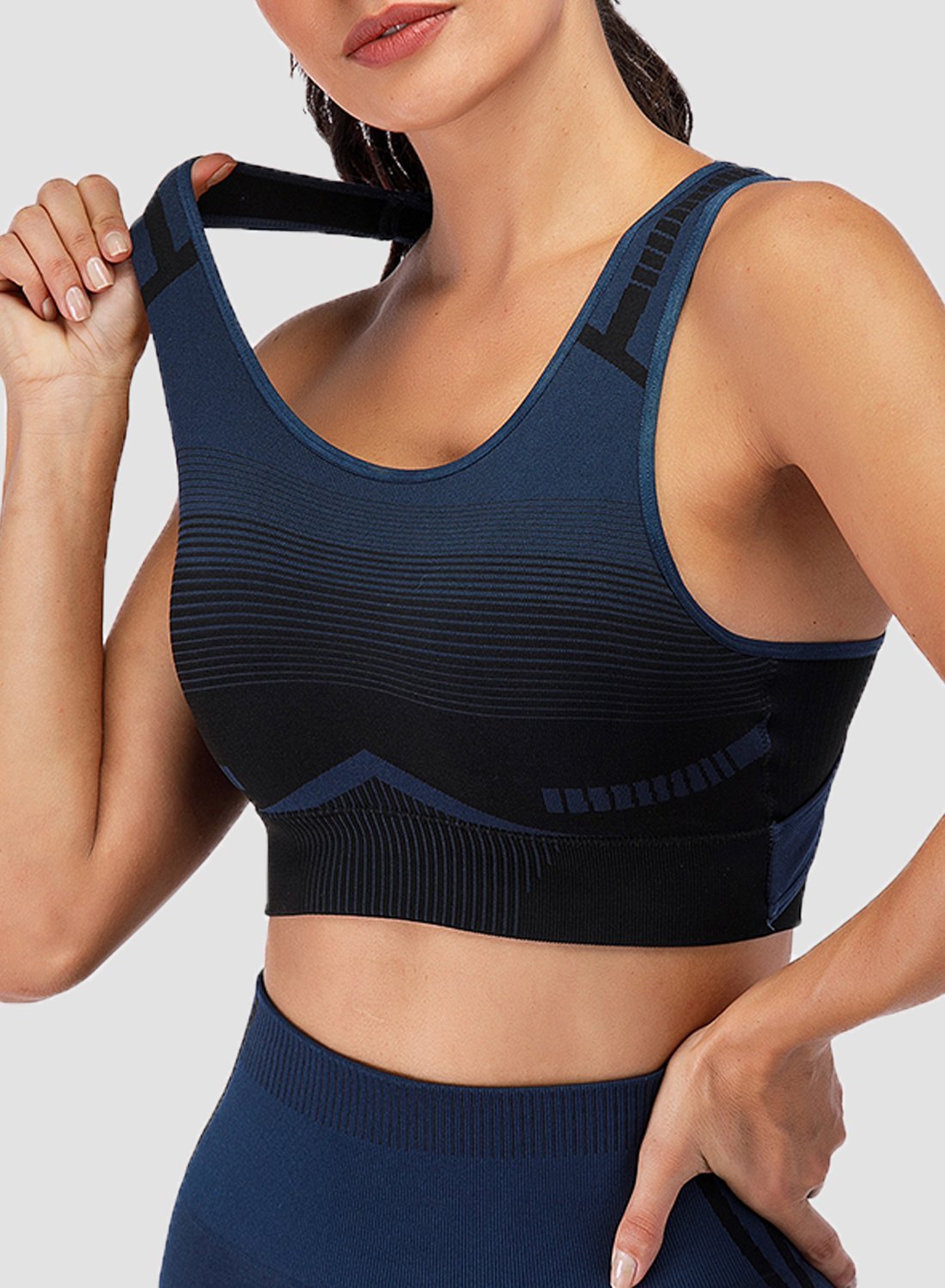 Gradient Change Women Sports Bras Seamless Tops