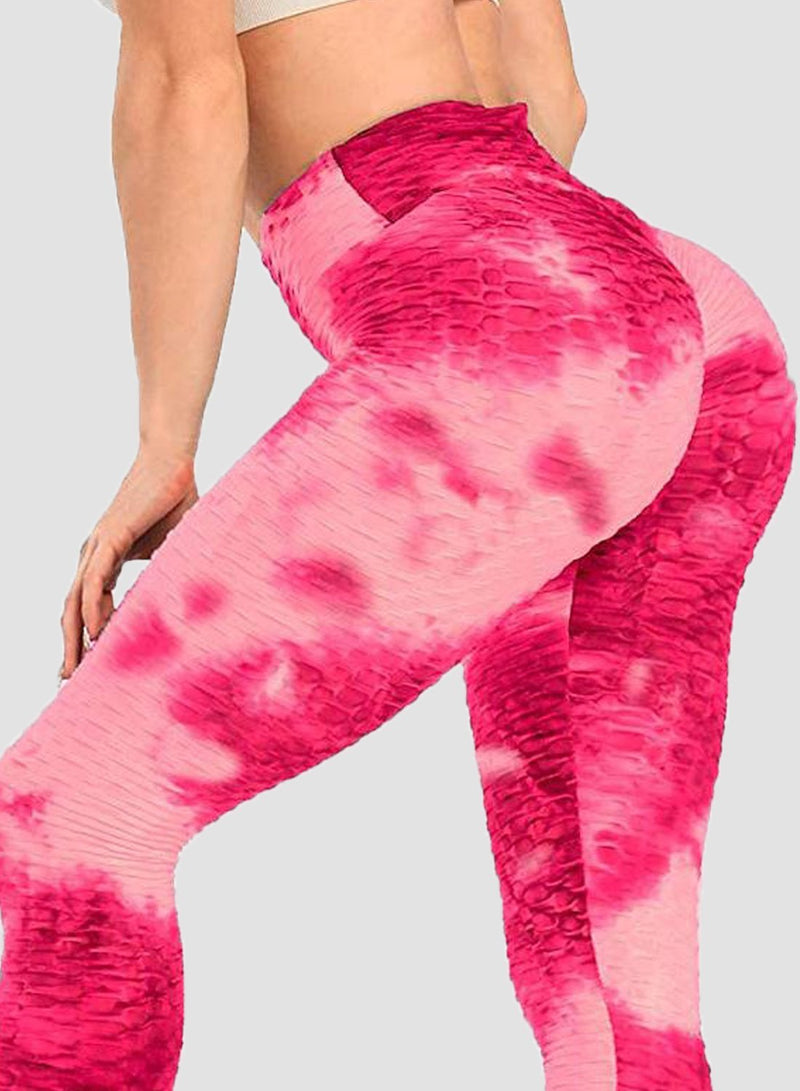 Women's Tie-dyed Textured Leggings-JustFittoo