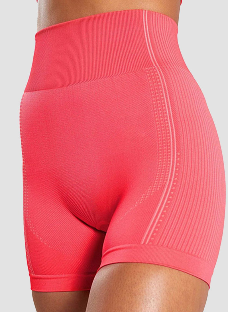 Multiple Solid Color Seamless Women Sports Shorts