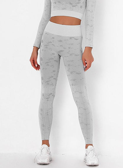 High Waist Camouflage Women Running Sport Legging-JustFittoo