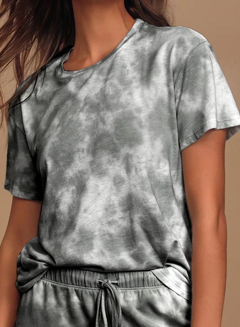 Tie-dyed Light Elasticated Waistband T-shirt and Pants