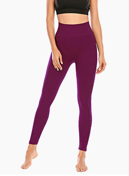 High Quality Solid Women Breathable Running Sports Leggings-JustFittoo
