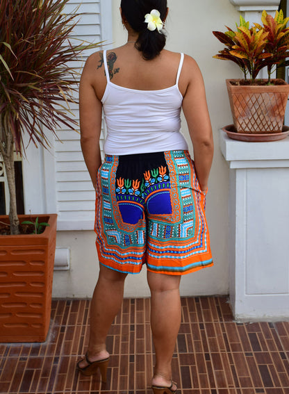 Bohemia Elasticated Drawstring Waistband Casual Shorts