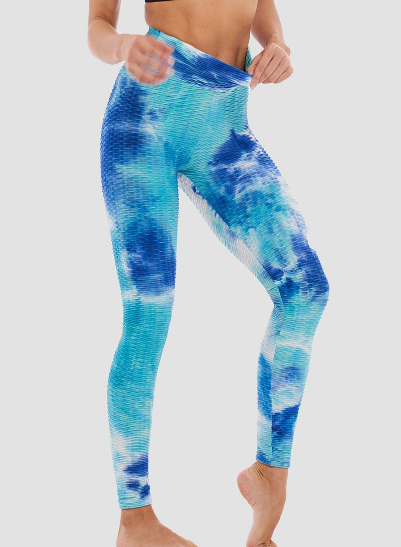 Women's Tie-dyed Textured Leggings-JustFittoo