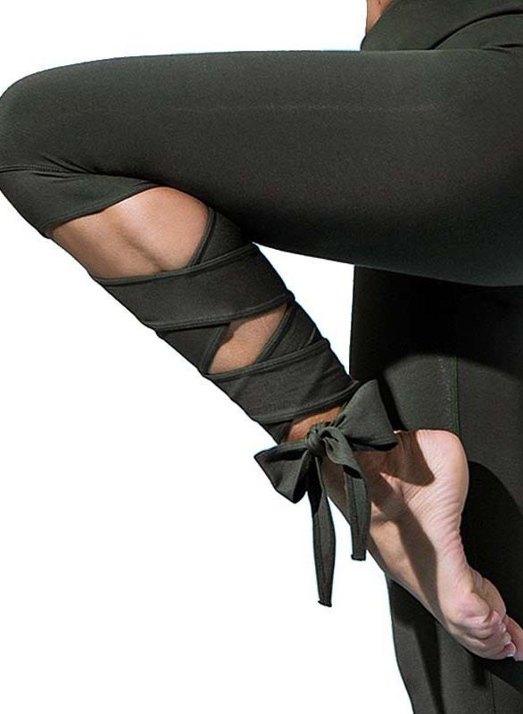 Breathable Stripe Ballet Design Women Sports Legging-JustFittoo