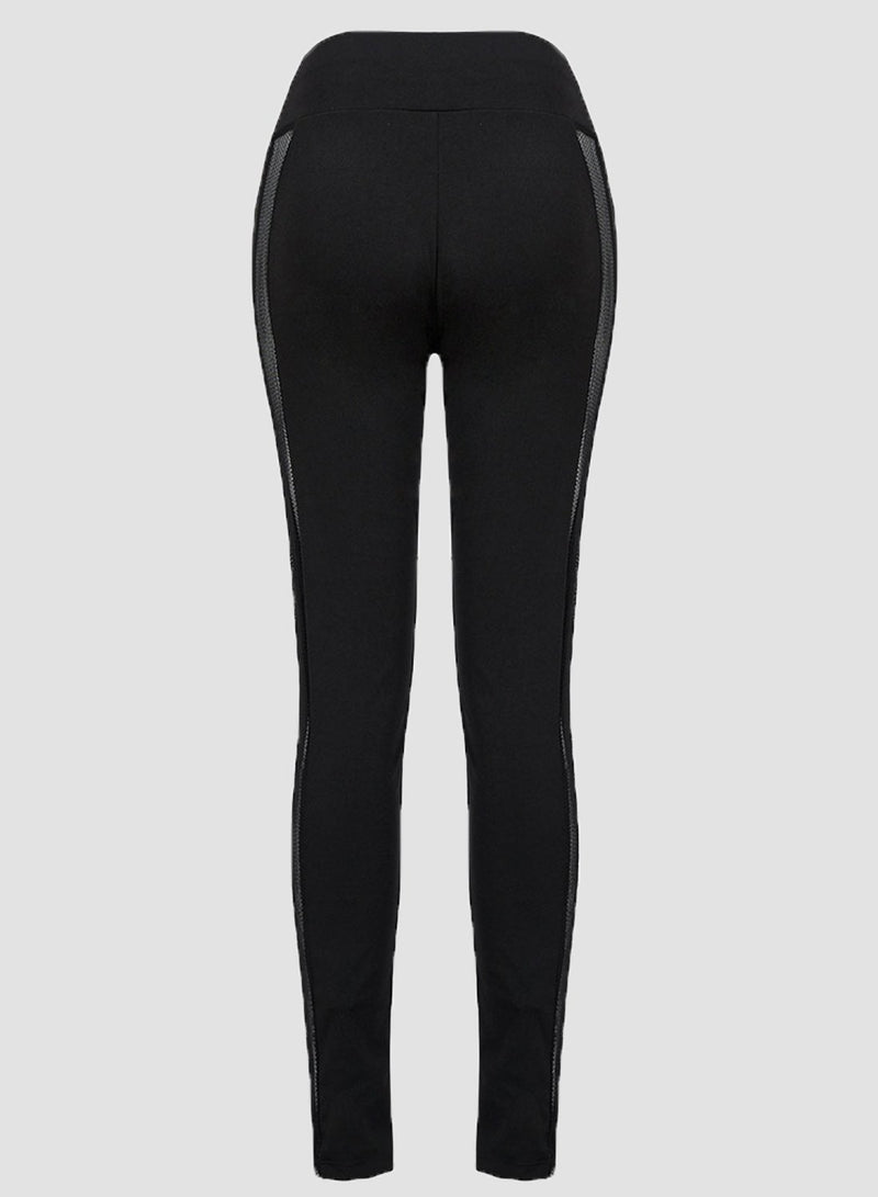 Women Mesh Joint Design Top and Legging Sets-JustFittoo