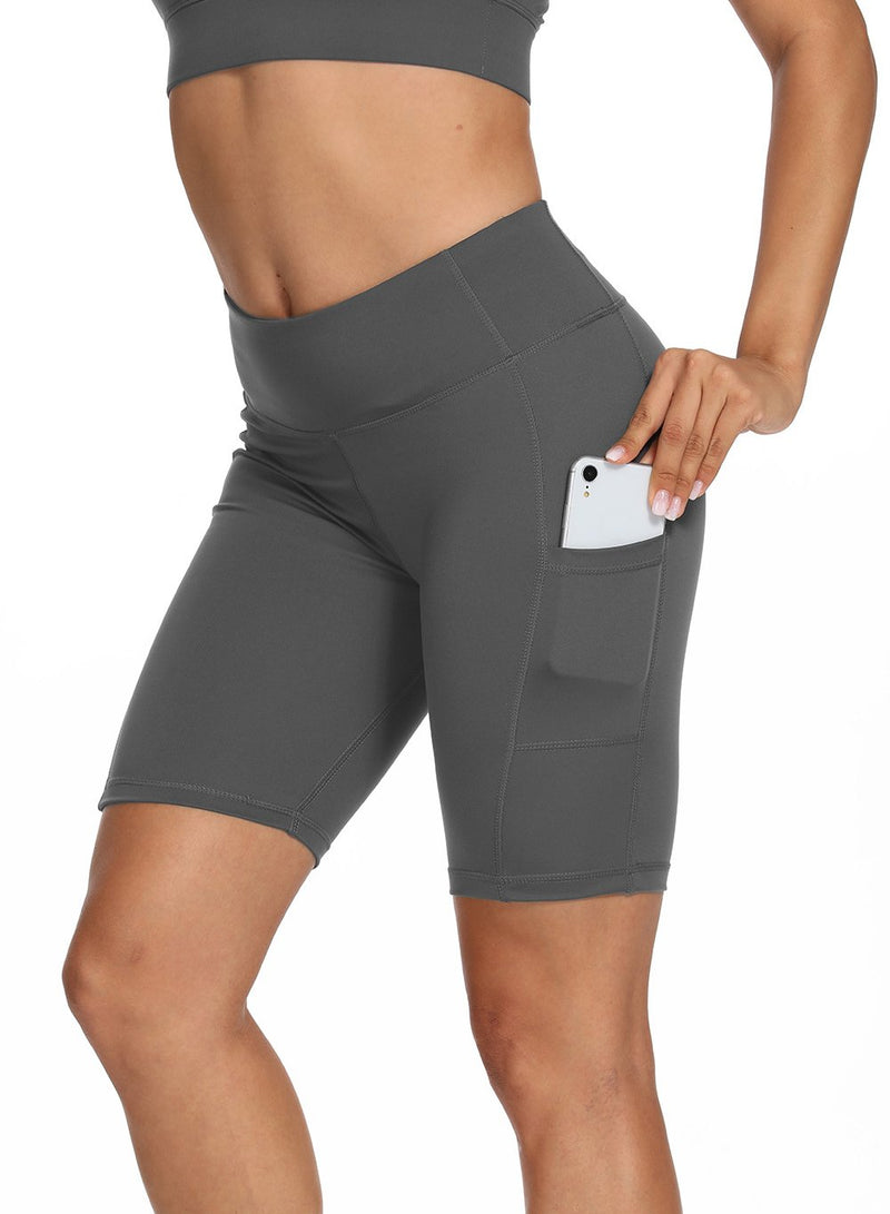 Women Solid Seamless Sports Shorts