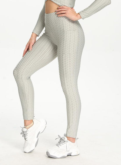 High Waist Breathable Solid Color Women Sports Leggings-JustFittoo
