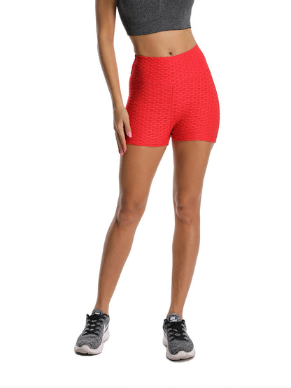 Ruched Textured Women Yoga Shorts