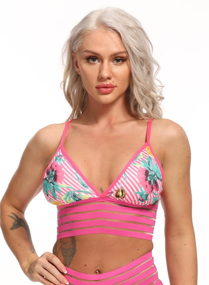 Sexy Hem Strapy Workout Sports Bra