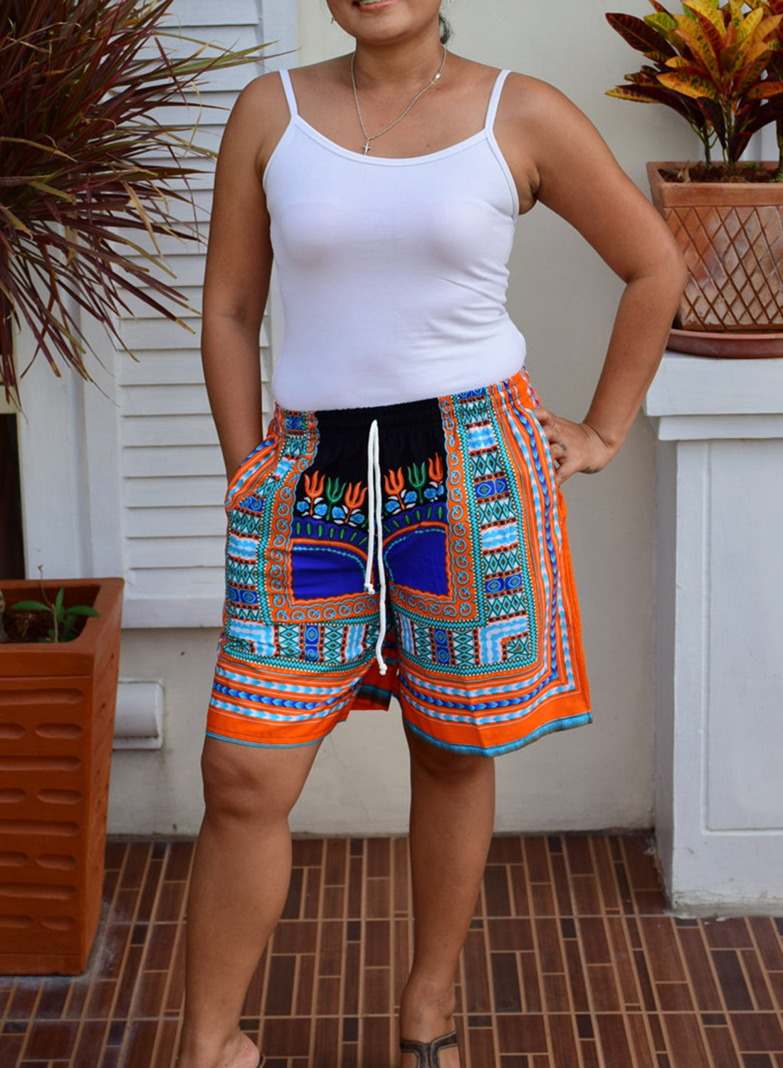 Bohemia Elasticated Drawstring Waistband Casual Shorts