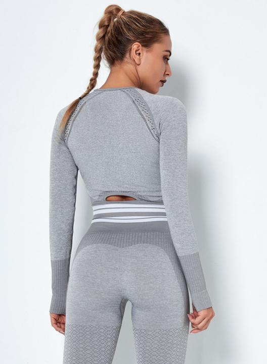 Fittoo Women Gym Vital Seamless Long Sleeve Crop Top