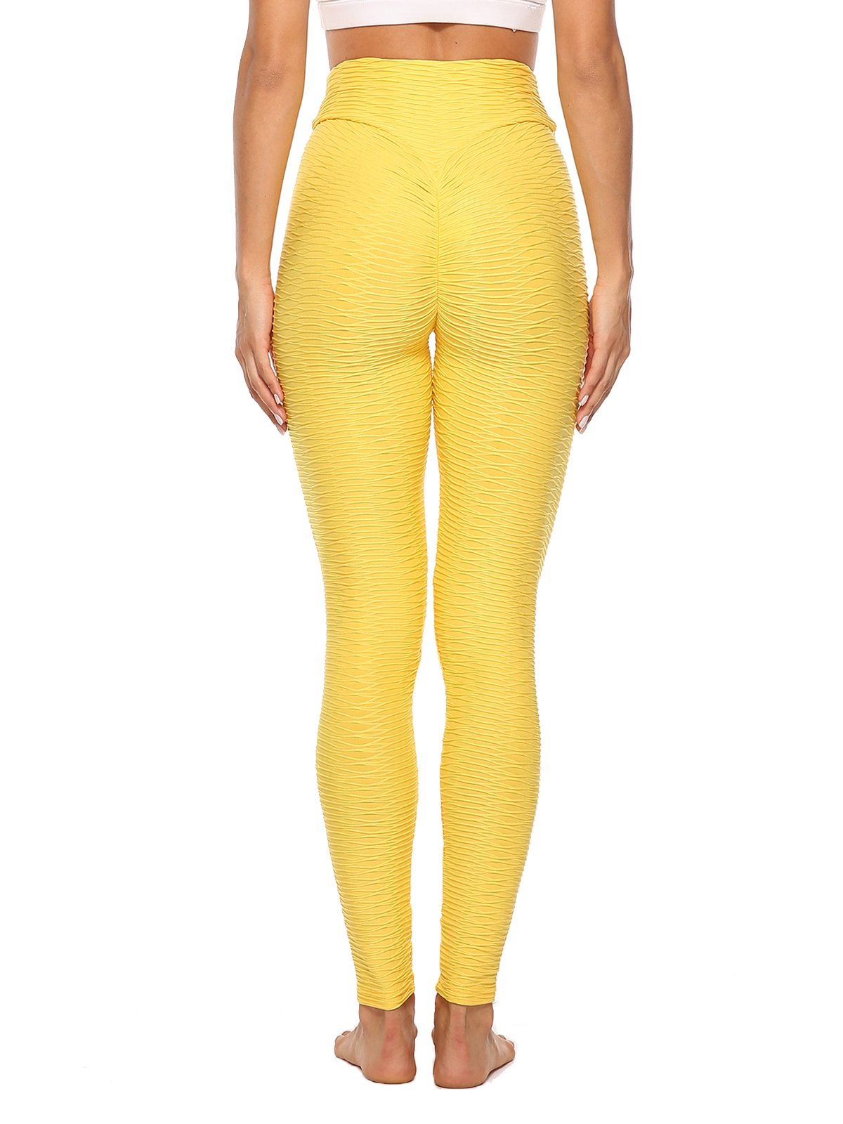 Textured Fitness Lifting Bodycon Leggings-JustFittoo