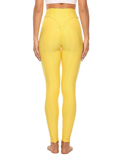 Textured Fitness Lifting Bodycon Leggings-JustFittoo