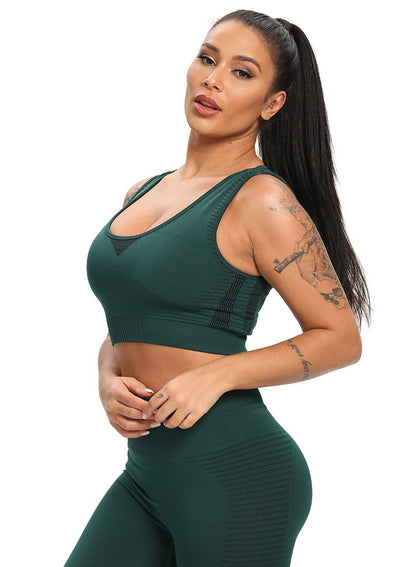 Solid Push-up Women Running Sports Bra