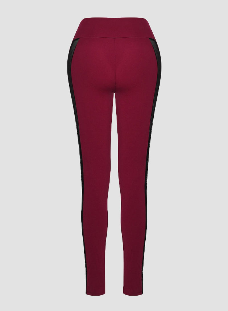 Women Mesh Joint Design Top and Legging Sets-JustFittoo