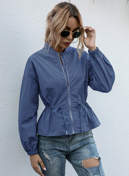 Women Body Shape Waist Tight Casual Coat