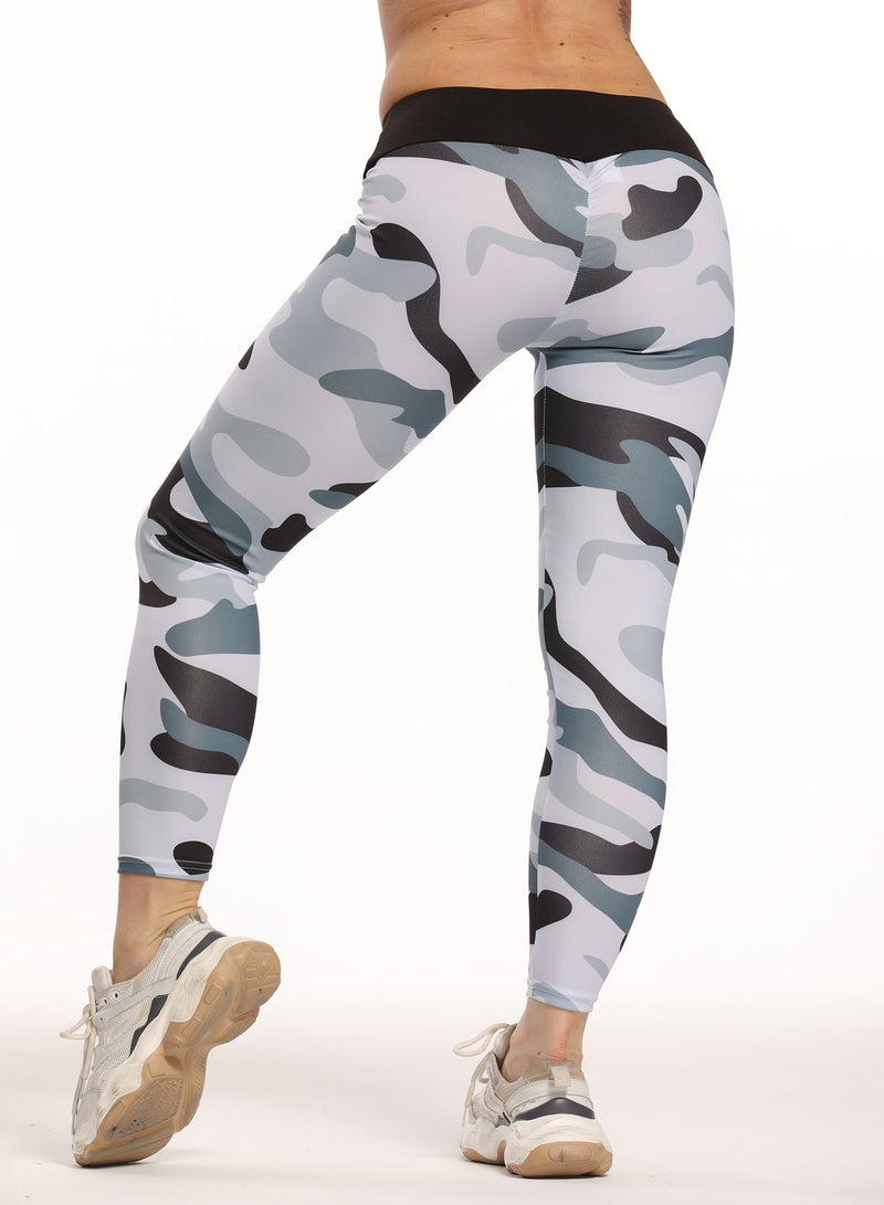 Camouflage Print Women Sports Leggings-JustFittoo