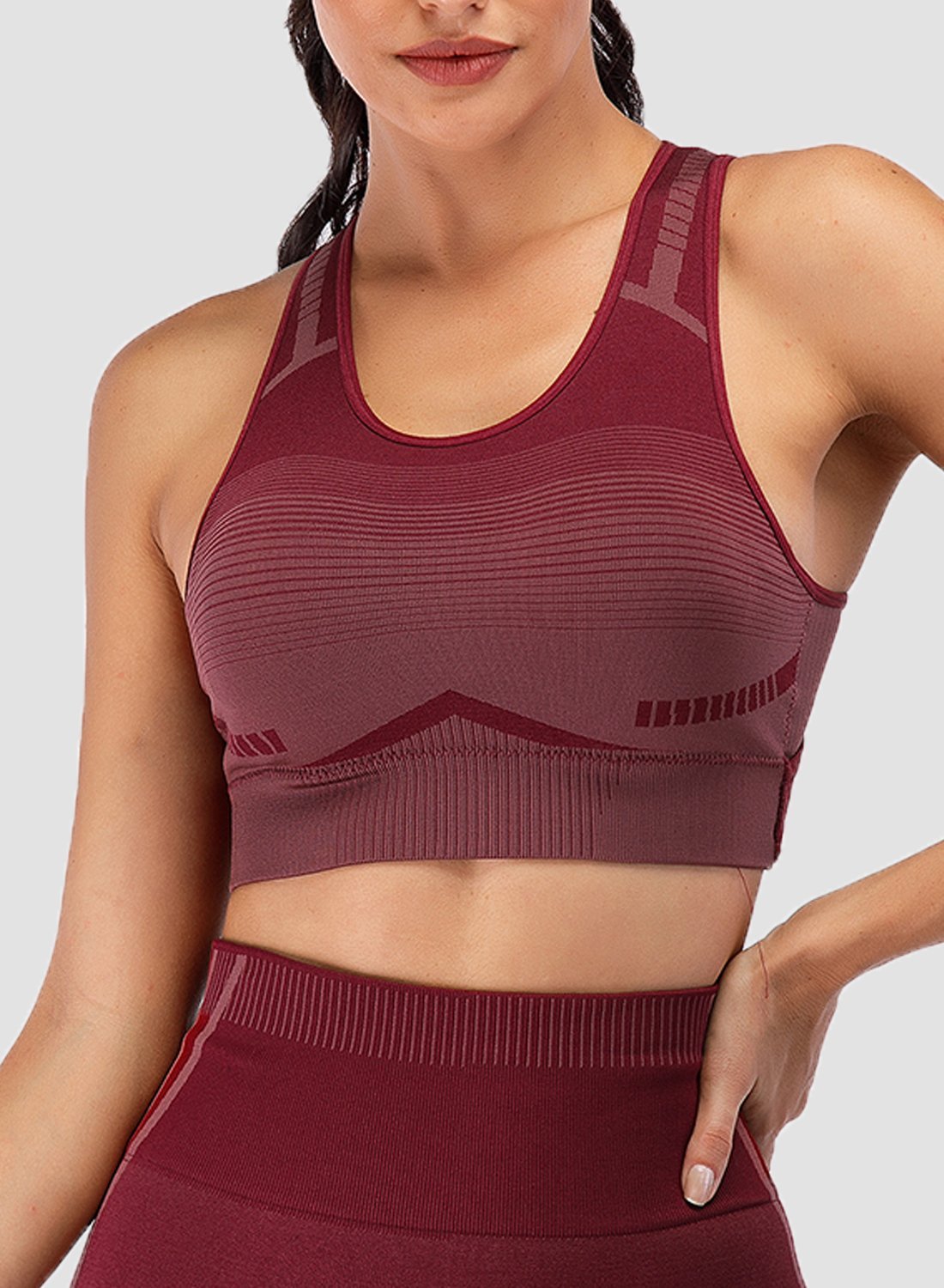 Gradient Change Women Sports Bras Seamless Tops
