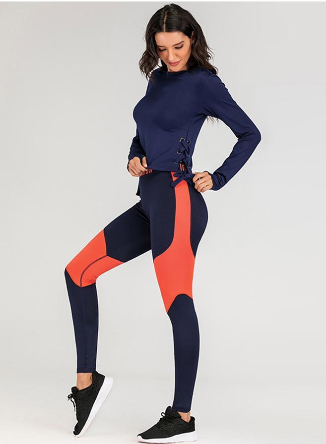 High Quality Long Sleeve Body Shape Women Sport Shirt and Legging-JustFittoo