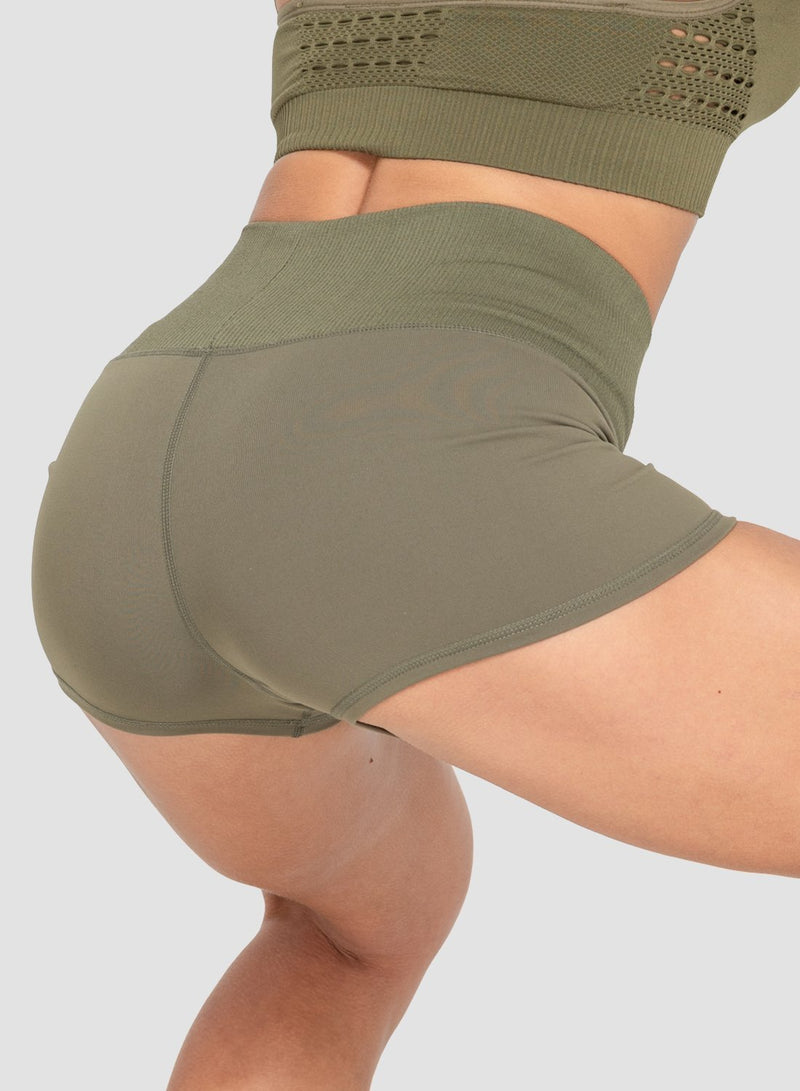 Knitted Rib Waistband High Elastic Shorts