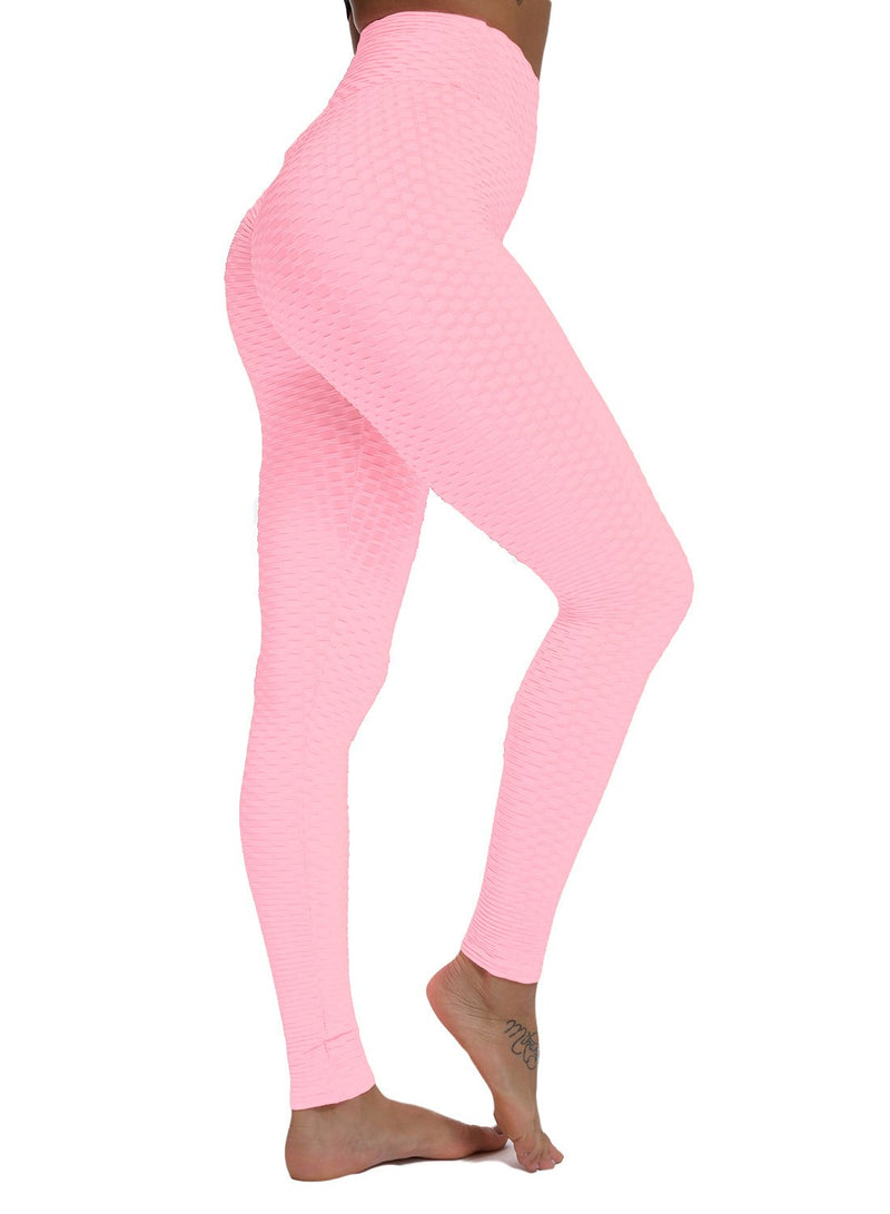 Textured Ruched Tummy Control Leggings