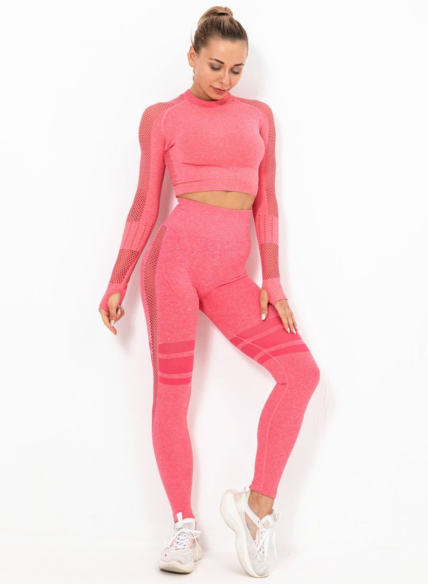 Women Long Sleeve Fitness Top and Legging-JustFittoo