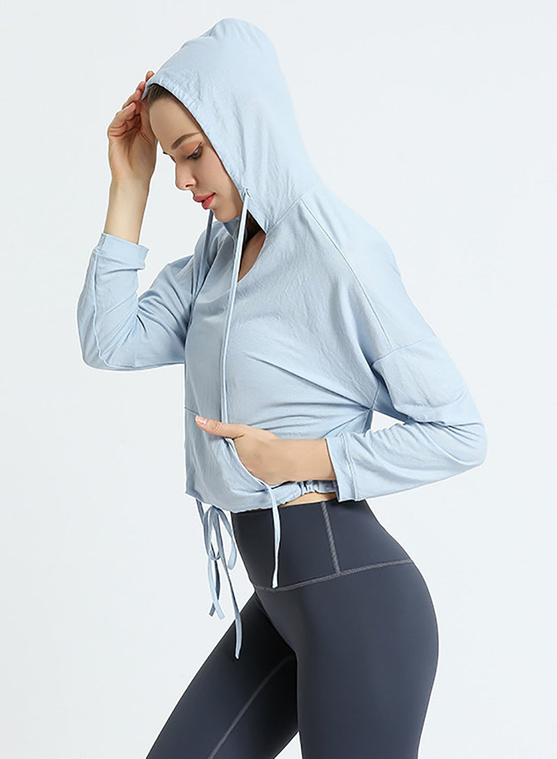 Outdoor Exercise Sports Hooded Loose Shirt