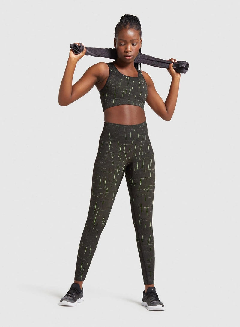 Luminous Night Glow Women Two Piece Sports Bra and Legging