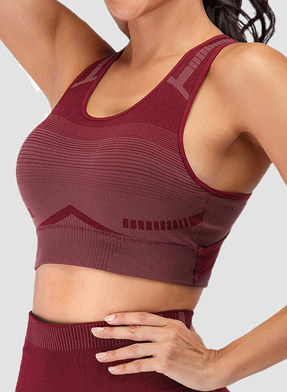 Gradient Change Women Sports Bras Seamless Tops
