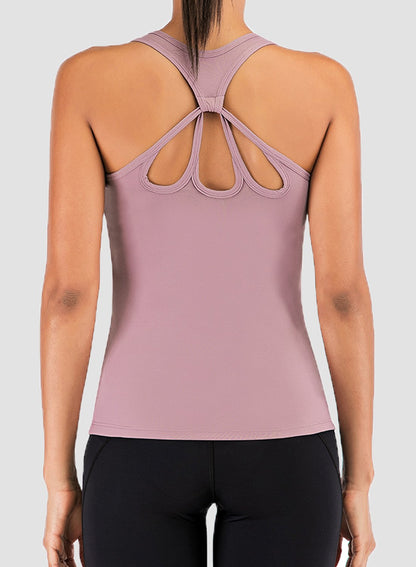 Women Special Back Cross Design Sports Tops